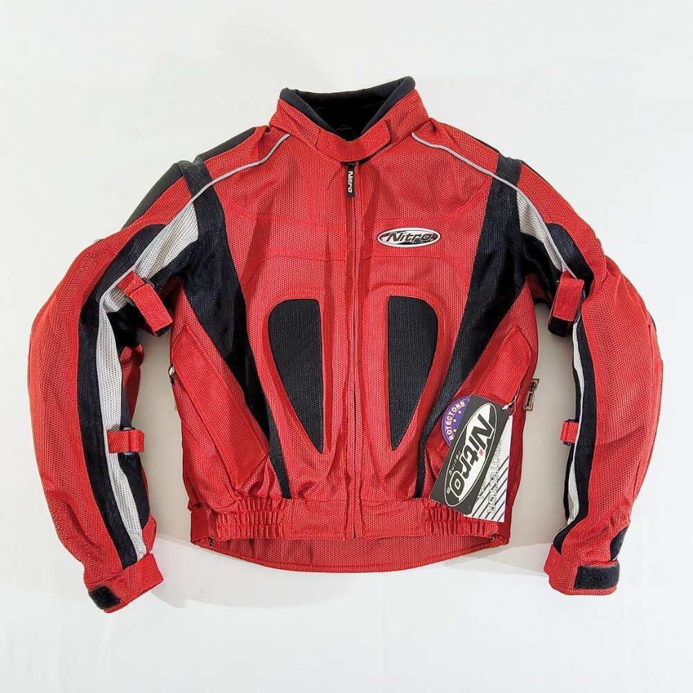 NWT NITRO Racing Womens XL Armor Lined Padded Mesh Motorcycle Jacket CE Approved